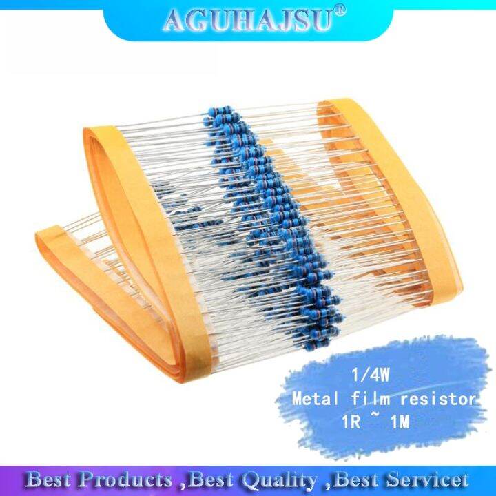 100pcs-1-4w-metal-film-resistor-1r-1m-100r-220r-330r-1k-1-5k-2-2k-3-3k-4-7k-10k-22k-47k-100k-100-220-330-1k5-2k2-3k3-4k7-ohm