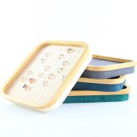 【CW】 76 SlotsDisplay TrayCapacity Earring Plate for Jewelry StoreStreaming Display PropsWood Jewelry Stand