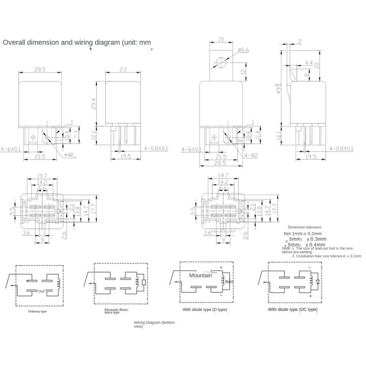 1pcs-40amp-dc-car-a-c-relay-fan-relay-and-harness-14-awg-wires-4pin-automotive-relay-12v