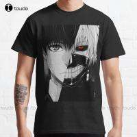 Kaneki Ghoul Half Human Half Ghoul Classic T-Shirt MenS Athletic Shirts &amp; Tees Cotton Outdoor Simple Vintag Casual Tee Shirts