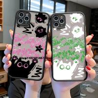 Cute Catoon Couple Cat Phone Case For iPhone 15 14 13 12 11 Pro Max Mini XS X XR 8 14 15 Plus Candy color Silicone bumper Case