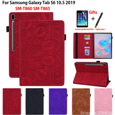 กรณี SM-T865 สำหรับ Samsung Galaxy Tab S6 10.5 ปก SM-T865 T860 t865 2019 F Unda นูนซิลิโคน PU หนังยืนเชลล์ capa