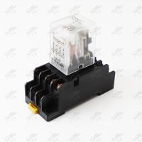 HH52P/HH53P/HH54P MY4NJ plug-in relay PYF14A 12v 24v 36v 48v 110v 220v DC/AC 5A silver contact 14pins 4PDT rele socket 【hot】