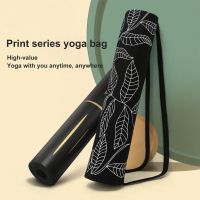 Large Capacity Leaf Print Sports Yoga Bag Polyester Cotton Canvas Gym Bag Sports Travel Duffel Bags for Yoga Fitness