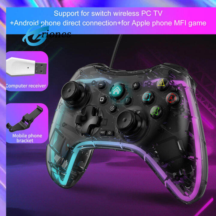 rgb-gamepads-จอยควบคุมเกมบลูทูธที่เข้ากันได้สำหรับสวิตช์คอมพิวเตอร์โทรศัพท์มือถือที่ถือเกม