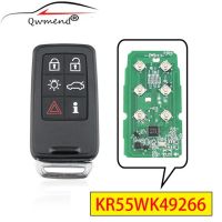 Qwmend Kunci Remote Mobil Kr55wk49266รถรีโมทกุญแจสำหรับรีโมทกุญแจสำหรับ Xc90 S90 2009-Y กุญแจรถอัจฉริยะ433Mhz 6ปุ่ม