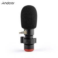 Andoer MIC06สมาร์ทโฟนในปลั๊กขนาดเล็กที่ไมค์ไมโครโฟนปลั๊ก TRRS 3.5มม. สำหรับการบันทึกวิดีโอสมาร์ทโฟนการถ่ายทอดสดการร้องเพลงออนไลน์