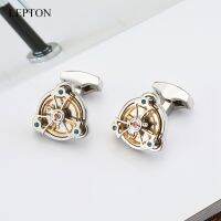 【YF】 New arrival Movement Tourbillon Cufflinks For Mens Wedding Groom Mechanical Watch Steampunk Gear Relojes Gemelos