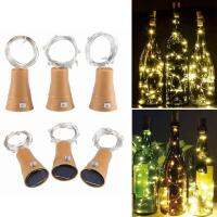 Solar Wine Bottle Lights, 6 PCS 20 LED Waterproof Copper Cork Shaped Lights Firefly String Lights For DIY Home Decor