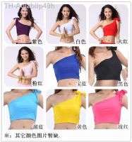 Aolzbiip49h ผู้หญิง Belly เครื่องแต่งกายคริสตัลผ้าฝ้าย เต้นรำเสื้อผ้าไหล่เดี่ยวเต้นรำด้านบนOX