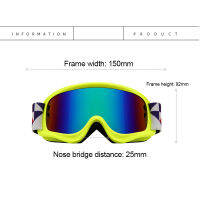 Kids Ski Goggles Double Anti-fog UV400 Children Glasses Snow Eyewear Outdoor Sports Girls Boys Snowboard Skiing