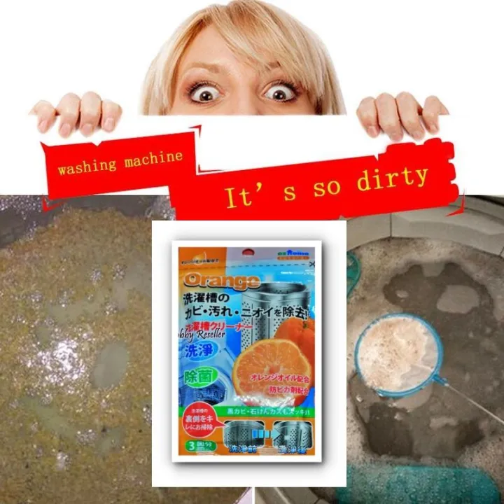 Powerful Washing Machine Cleaner Disinfectant Anti Bacterial with Orange Scent Front Load Tub