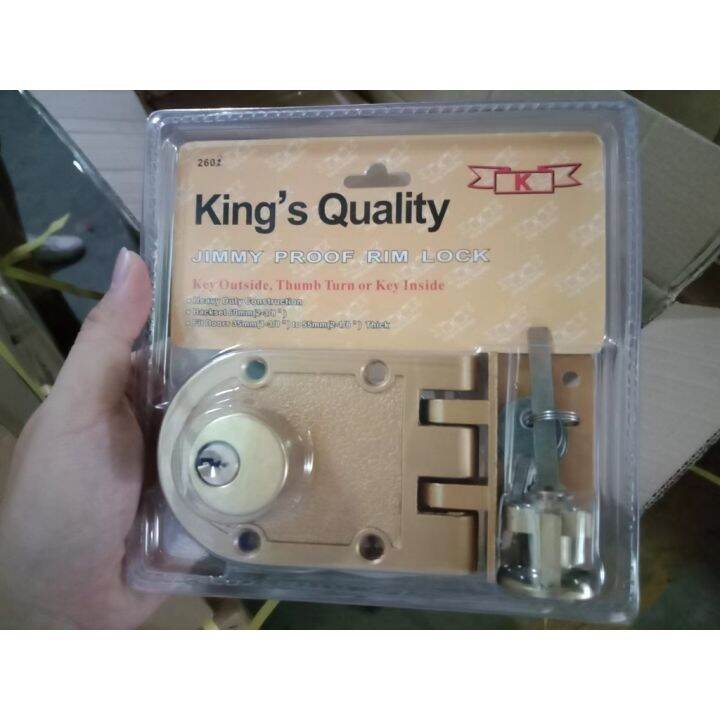 Guarantee Low Price sliding door lock (deadlock) brass plated available in single and double