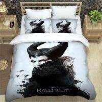 Disney Maleficent Pattern Quilt Cover Pillowcase Three Piece Set Multi Size Comforter Set Duvet Cover Bedding Sets