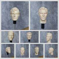 hot seller 1/6 male soldier head carving model white coloring practice makeup painting art sketch variety