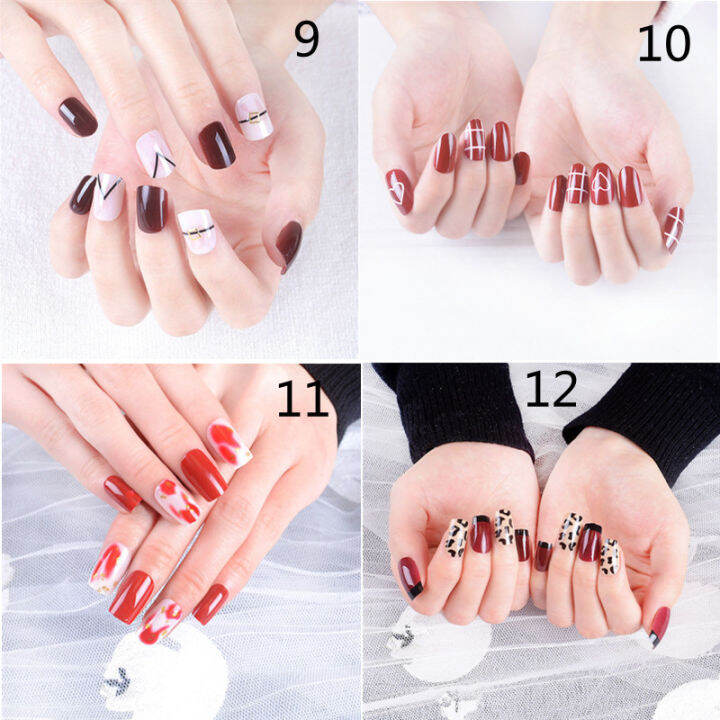 hot-new-products-24-false-nails-for-nail-decoration-false-nails-with-glue