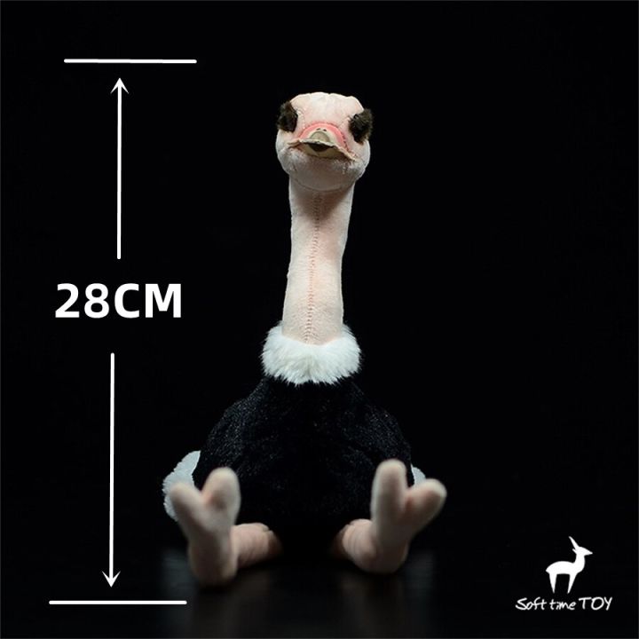 นกกระจอกเทศอนิเมะเรื่องความคมชัดสูงน่ารัก-plushie-struthio-camelus-ของเล่นตุ๊กตาสัตว์เหมือนจริงจำลองตุ๊กตายัดไส้-kawai-ของขวัญของเล่น