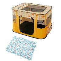 Portable Cats Playpen, Dog Play Pen, Cats Playpen, Foldable Pop-Up Pet Tent for Indoor/Outdoor with Ice Pad