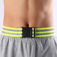 Reflective elastic belt highlight fluorescent green night work reflective belt outdoor sports safety belt