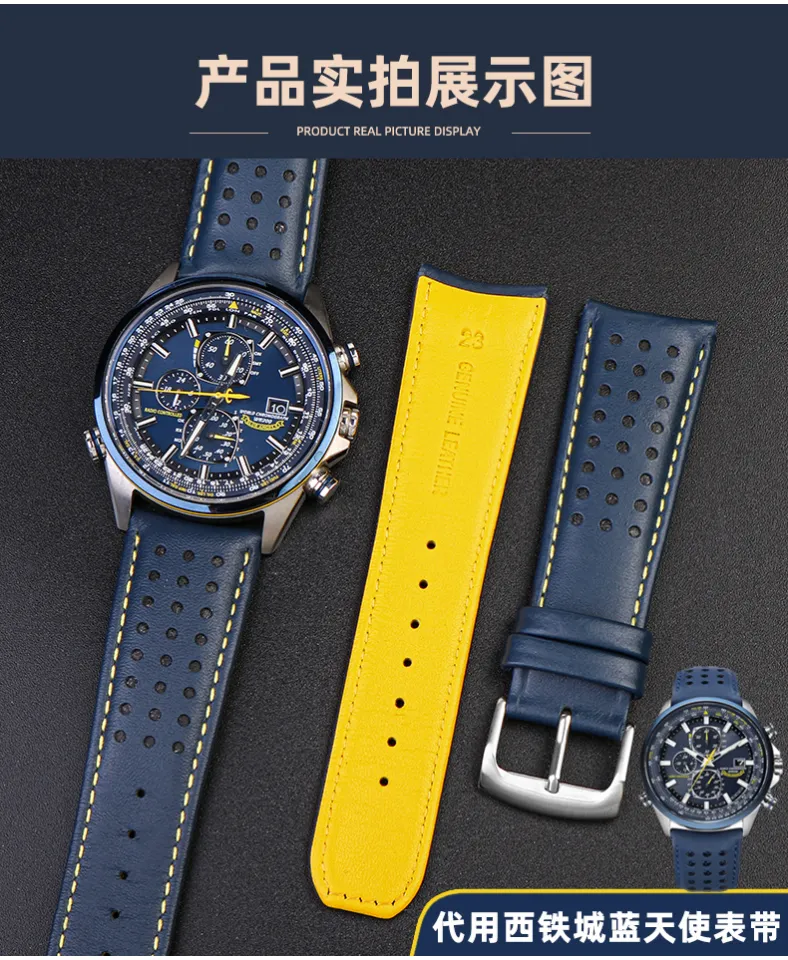 Citizen blue angels sale leather band