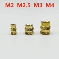 ﹊ Insert M2 M2.5 M3 M4 Brass Hot Melt Heat Insert Nut Knurled Thread Insertion Copper Nuts Pressed Fit into Holes for Plastic Case