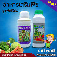 นุช1+นุช8 ขนาด 500 ซีซี 2 ขวด อาหารเสริมพืชทางใบ