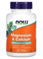 NOW Foods, Magnesium &amp; Calcium, 100 Tablets