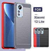 （ใหม่）สำหรับ Xiaomi 12 Lite กรณีซิลิโคนคาร์บอนไฟเบอร์ยางนุ่ม TPU เคลือบปกคลุมสำหรับ Mi 12 Lite Pro 12X ปกคลุมสำหรับ Xiaomi 12 Lite กรณี