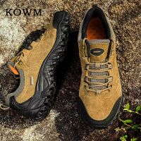 Leather Hiking shoes Men Waterproof Hunting Boots Tactical Boots Ankle Trekking Shoes Outdoor Sneakers Male Casual Tennis Shoes