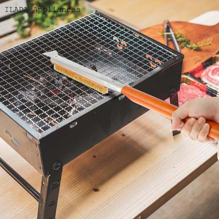 Pizza Oven Brush 21inch Portable Pizza Stone Brush with Wooden Handle