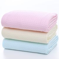 ☌△ Newborn Cotton Double Jacquard Cross Corn Lattice Cleaning Soft Thin Absorbent Breathable Baby Bath Towels Beach Swimming Shawl