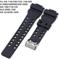 2023 ✢▧ 16Mm Karet Silikon Watch Band Tali Pengikat Cocok untuk Casio G Shock Pengganti Hitam Tahan Air Jambands Aksesoris GD-100 G-8900