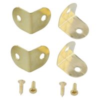 ✵ 60Pcs 12mm Metal Corner Braces Bracket w/Screw for Book Scrapbooking Photo Albums Menus Jewelry Wood Box Corner Protectors Decor