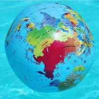 Inflatable Earth Globe Beach Ball World Map Balloon PVC Globe Beach Ballons For Kids School Classroom Pool Toys Party Supplies