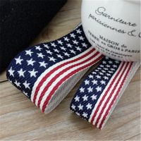 [HOT!] 5yards/lot New Star Pattern Ribbon Thick Handmade DIY Costume American Flag Style Ribbon Material