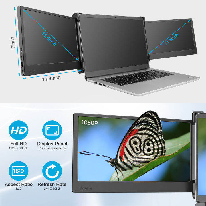 [Newkits] OFIYAA P2 Laptop Split Screen Monitor 12 Inch Display Panel ...