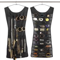 【JH】 Sided Hanging Jewelry Organizer Large Storage Holder Display Necklace Earring