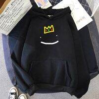 Ranboo x smiley face with crown Hoodie Anime dream SMP merch Hoodies Men Long Sleeve y2k Crewneck Sweatshirt Streetwear Size XS-4XL