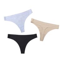 Pcs/Pack Ice Silk Women Seamless Underwear Solid Low Rise Thong Ladies Sports Intimate G-string Panty S-XL