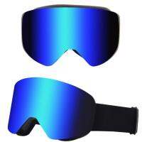 Bitak Professional แว่นสกีอาสาสมัคร Magnetic Quick-Change Double Layers Anti-Fog Snowboard Goggles