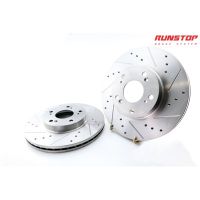 RUNSTOP รันสตอป brake disc จานเบรค หน้า เจาะรู เซาะร่อง BSL ขนาดเดิม 282 HONDA ACCORD 2003 2.4 3.0 V (G7) (ราคาต่อคู่)