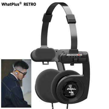Koss Porta Pro Classic On-Ear Headphones, Retro Style, 3.5mm Wired Plug,  Durable, Black/Silver