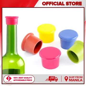 SILICONE BOTTLE CAPS, Wine, Beer, Soda & Straw Hole Caps 