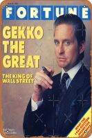 โปสเตอร์ Gordon Gekko วินเทจ8 "X 12" โลหะป้ายดีบุกการตกแต่งถ้ำมนุษย์ตลก