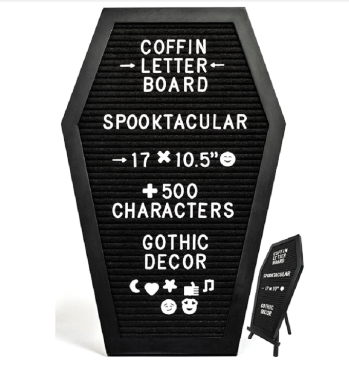 Gothic Decorative Message Board Creepy Gift Ghost Message Board Black