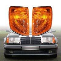 2ชิ้นสำหรับ Mercedes W124 E Class E320 E500 1985-1995สัญญาณไฟเลี้ยวสีขาวเลนส์อุปกรณ์เสริมรถยนต์ไฟ Led