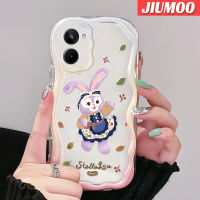 เคส JIUMOO สำหรับ Realme 10เคสลายการ์ตูนกระต่ายสีม่วงหลากสีน่ารักเนื้อครีมนิ่มเคสมือถือกันกระแทกแบบใสเก๋ไก๋ปลอกหุ้มโปร่งใสลายกล้องถ่ายรูปป้องกันซิลิโคน