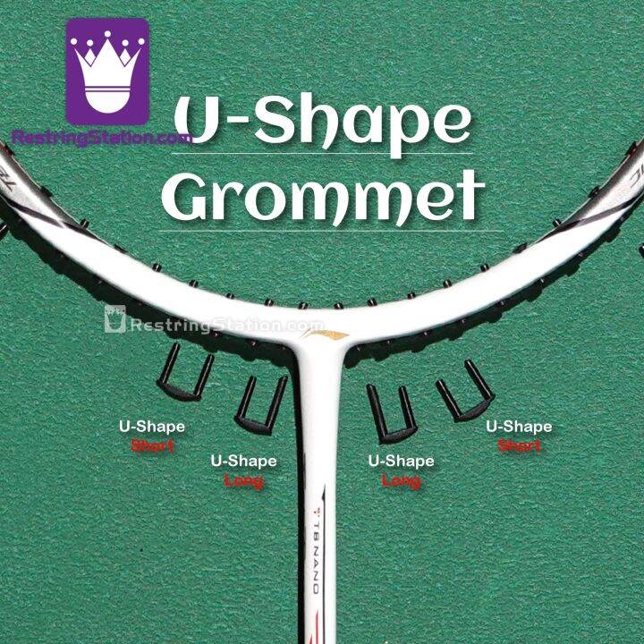 [Grommet] OEM 2 Holes UShape Grommet for Badminton Racket [2 Single