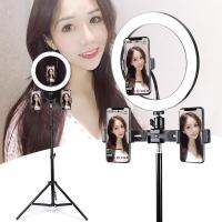【▼Hot Sales▼】 feiyuan29255825 วงแหวนสายชาร์จยูเอสบีแอลอีดีกลมแบบพกพาเหล็กคาร์บอน5W/12W วิดีโอถ่ายทอดสดหลอดไฟเซลฟี่ขาตั้งสามขาวงเล็บ