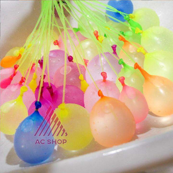 ลูกโป่งน้ำ1ช่อมี37ลูก-พร้อมมีหัวต่อสายยาง-มีหลายสี-magic-water-balloons-ac99